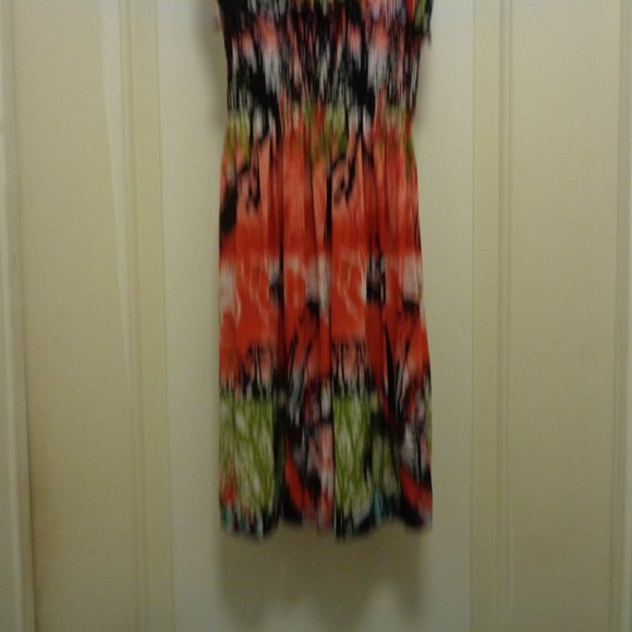 BOHO COLORS SHEERED JERSEY SUNDRESS SM OR ONE SIZE - Picture 4 of 7
